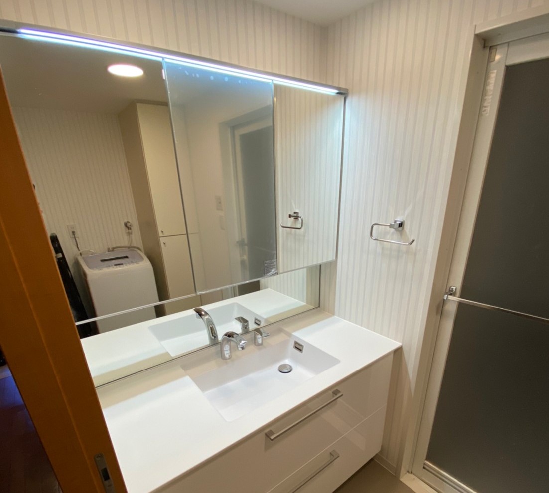 収納力抜群 お洒落で可愛い洗面脱衣所になりました 株式会社link